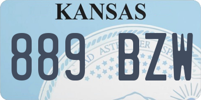KS license plate 889BZW
