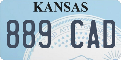 KS license plate 889CAD