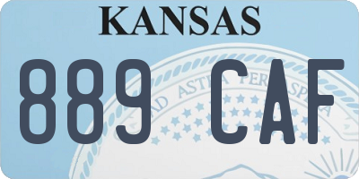 KS license plate 889CAF