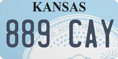 KS license plate 889CAY