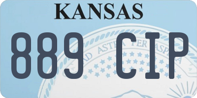 KS license plate 889CIP