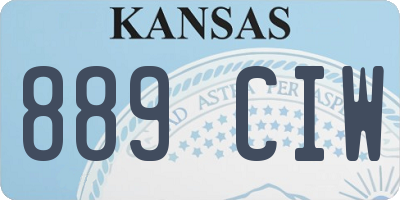 KS license plate 889CIW