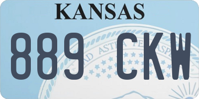 KS license plate 889CKW