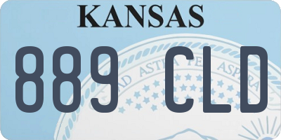 KS license plate 889CLD