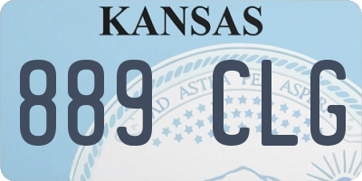 KS license plate 889CLG