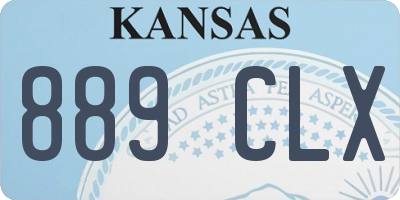 KS license plate 889CLX
