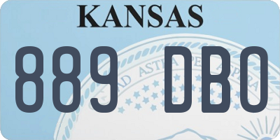 KS license plate 889DBO
