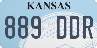 KS license plate 889DDR