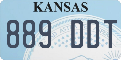 KS license plate 889DDT