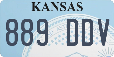 KS license plate 889DDV