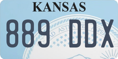 KS license plate 889DDX