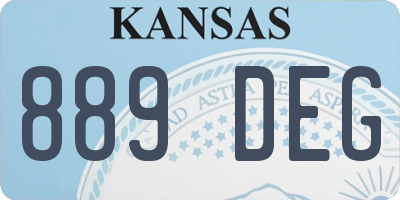 KS license plate 889DEG