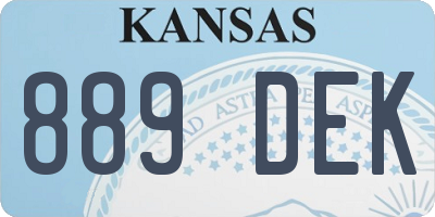 KS license plate 889DEK