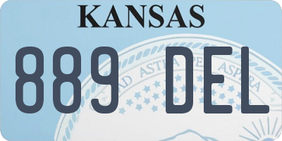 KS license plate 889DEL