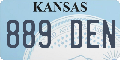 KS license plate 889DEN