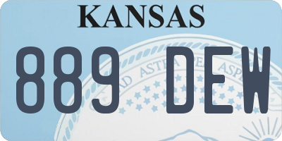 KS license plate 889DEW