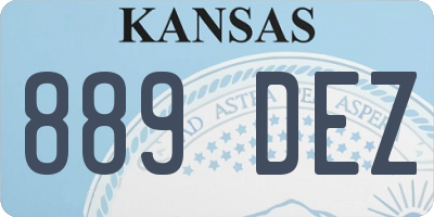 KS license plate 889DEZ