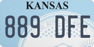 KS license plate 889DFE