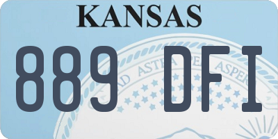 KS license plate 889DFI