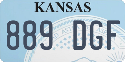KS license plate 889DGF