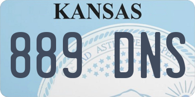 KS license plate 889DNS
