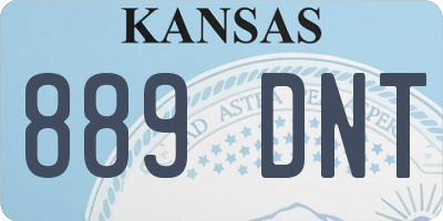 KS license plate 889DNT