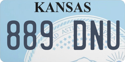 KS license plate 889DNU