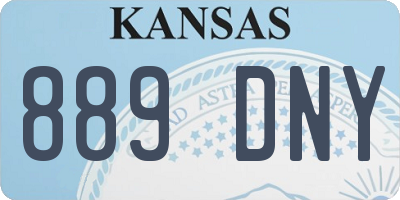 KS license plate 889DNY