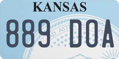 KS license plate 889DOA