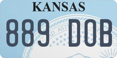 KS license plate 889DOB