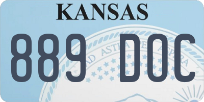 KS license plate 889DOC