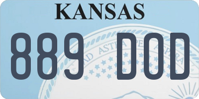 KS license plate 889DOD