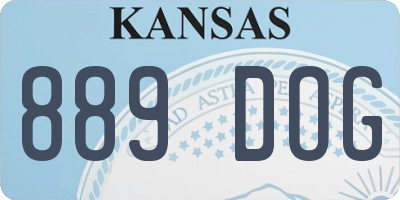 KS license plate 889DOG