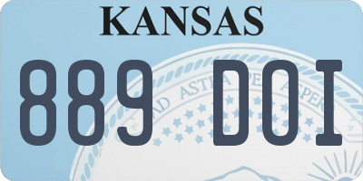 KS license plate 889DOI