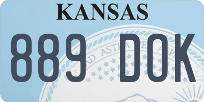 KS license plate 889DOK