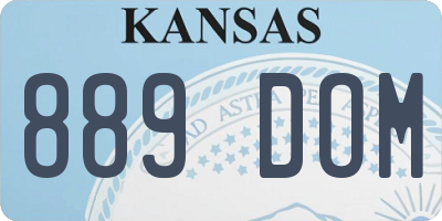 KS license plate 889DOM