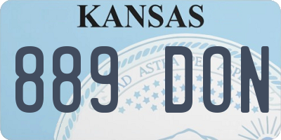 KS license plate 889DON