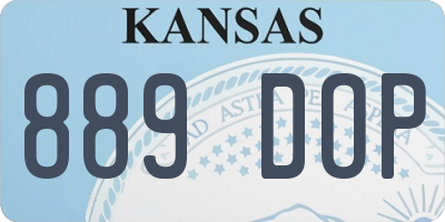 KS license plate 889DOP