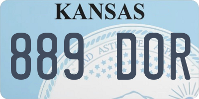 KS license plate 889DOR