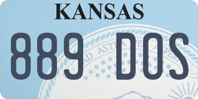 KS license plate 889DOS