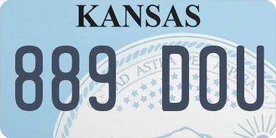 KS license plate 889DOU