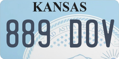 KS license plate 889DOV
