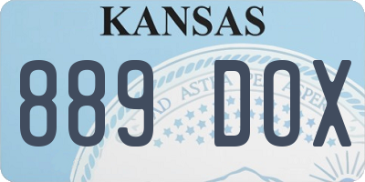 KS license plate 889DOX