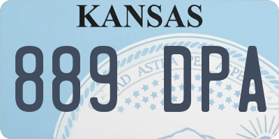 KS license plate 889DPA