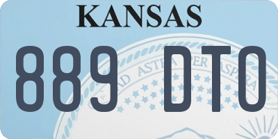 KS license plate 889DTO