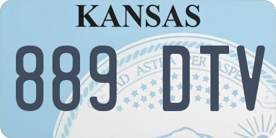 KS license plate 889DTV