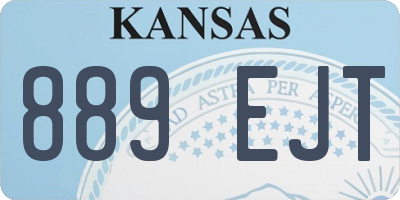 KS license plate 889EJT