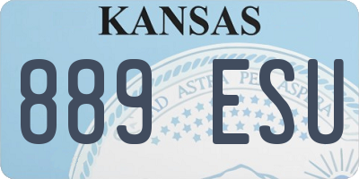 KS license plate 889ESU