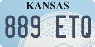KS license plate 889ETQ