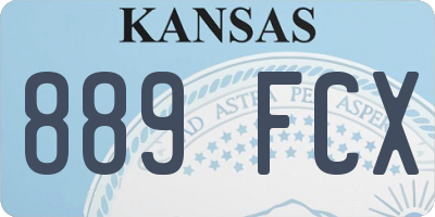 KS license plate 889FCX